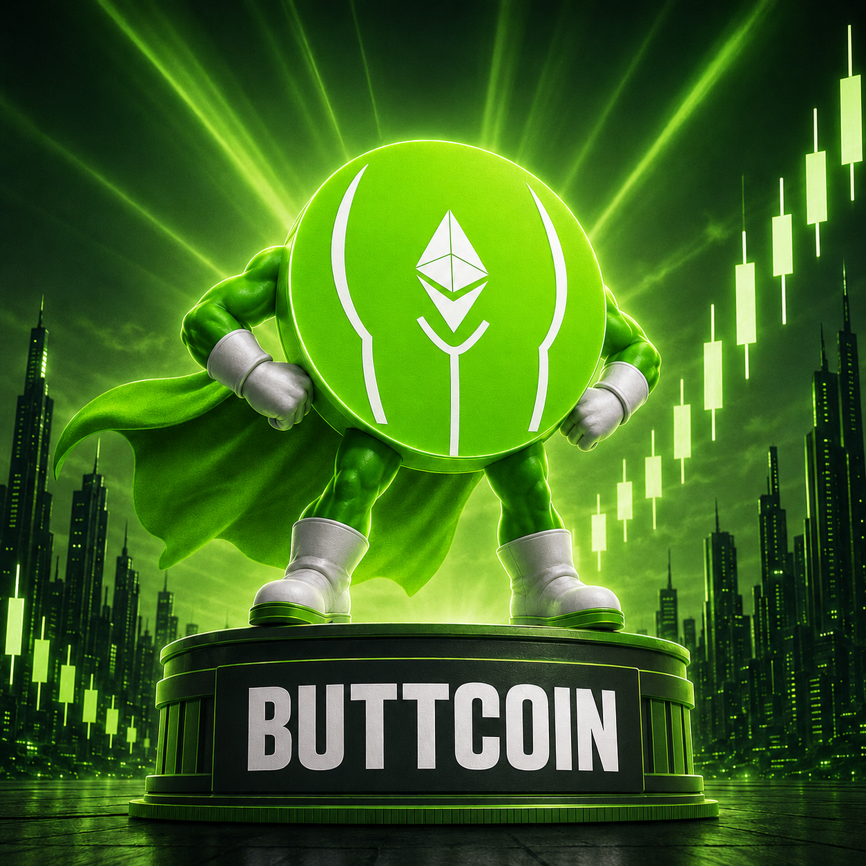 BUTTCOIN superhero coin
